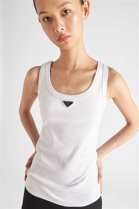 prada white vest top